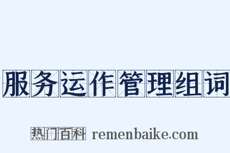 服务运作管理组词是什么意思的图片